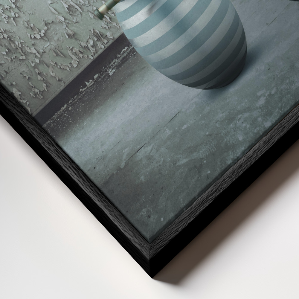 Canvas schilderi - We can meet us  eye-to-eye frame close-up - zwart frame