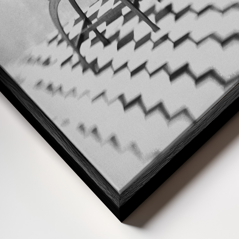 Canvas print - I can't go back to yesterday because I was a different person then frame close up - black frame