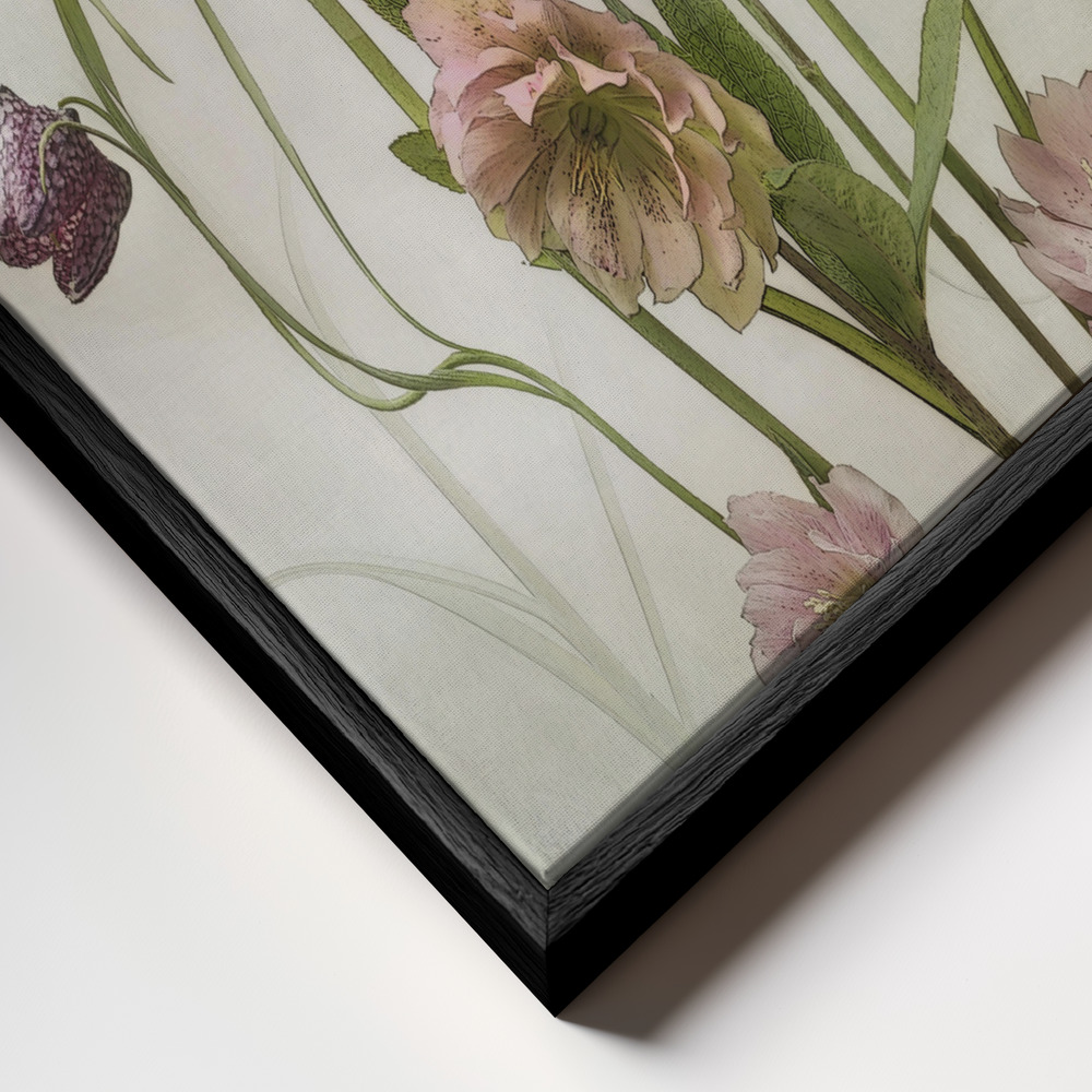 Canvas schilderi - Spring Garden frame close-up - zwart frame