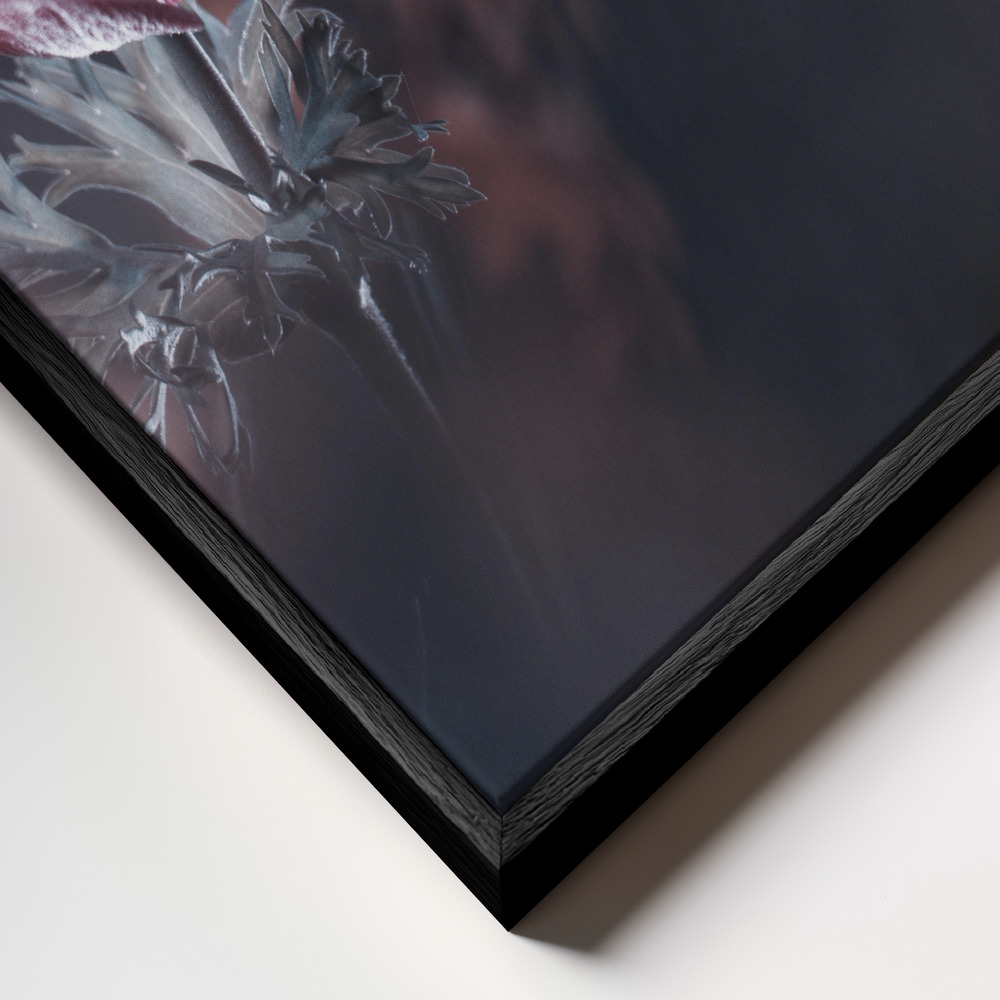 Canvas schilderi - AnEmone frame close-up - zwart frame