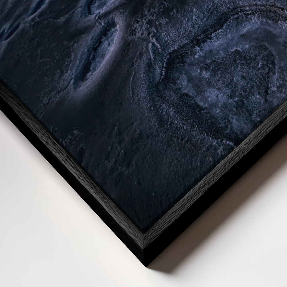 Canvas schilderi - Starry Night at Death Valley frame close-up - zwart frame