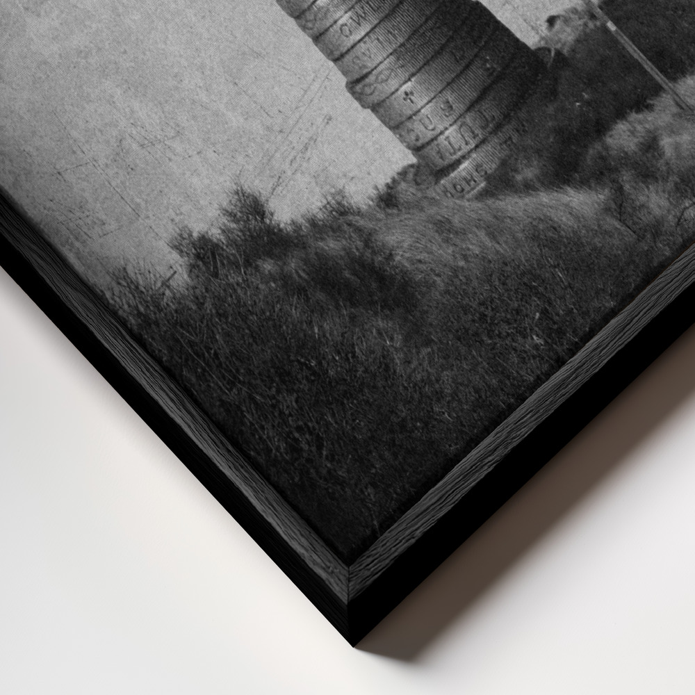 Lienzo - Light after Dark primer plano del marco - marco negro