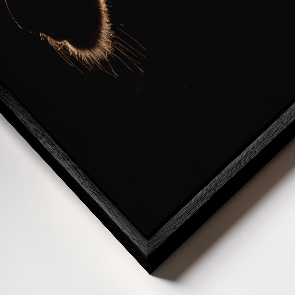 Canvas schilderi - Silhouette of the Savanna frame close-up - zwart frame