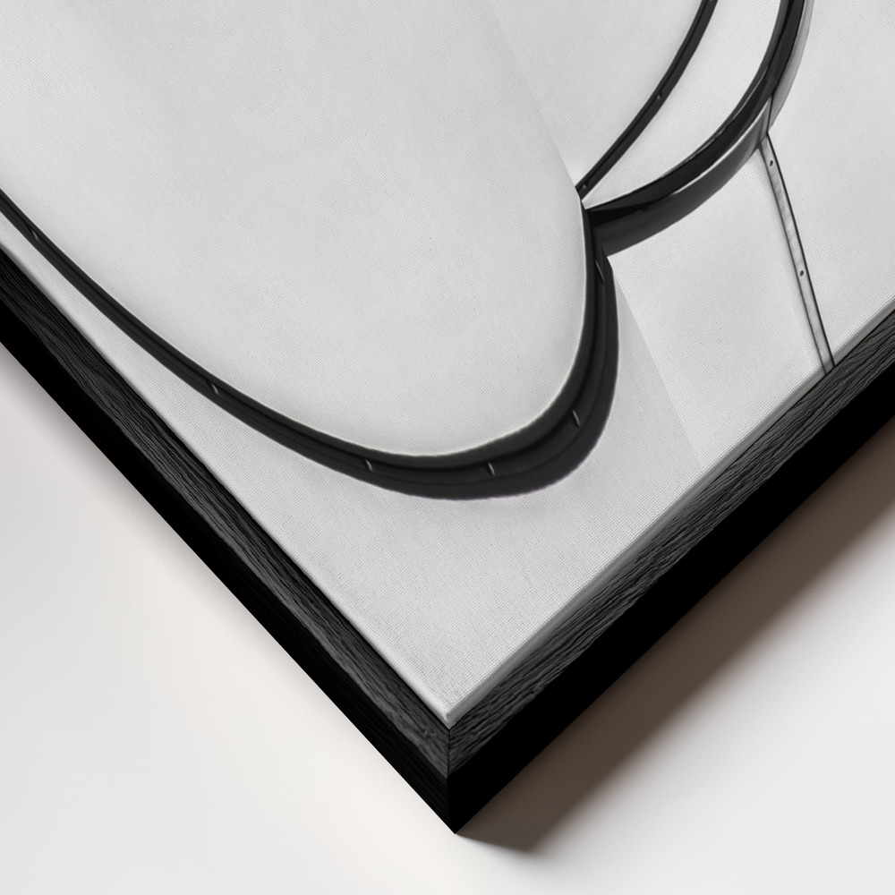 Toile - Optimist cadre en gros plan - cadre noir