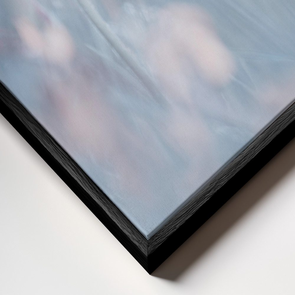 Canvas schilderi - La reine de neiges frame close-up - zwart frame