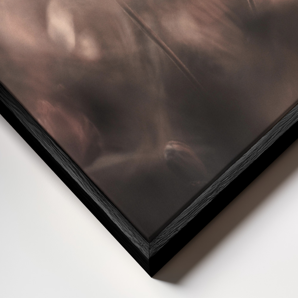 Canvas schilderi - Un présent et un futur révolus. Un passé présent frame close-up - zwart frame