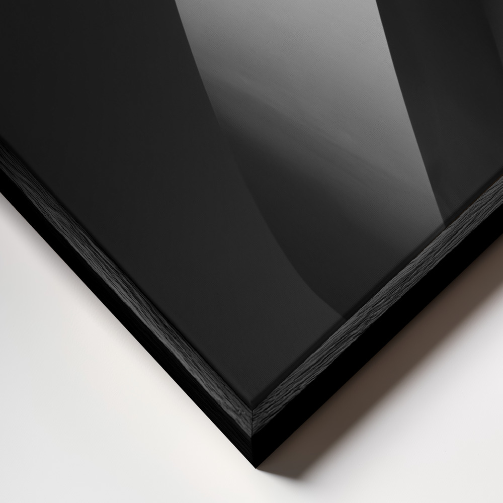 Canvas print - The scroll frame close up - black frame