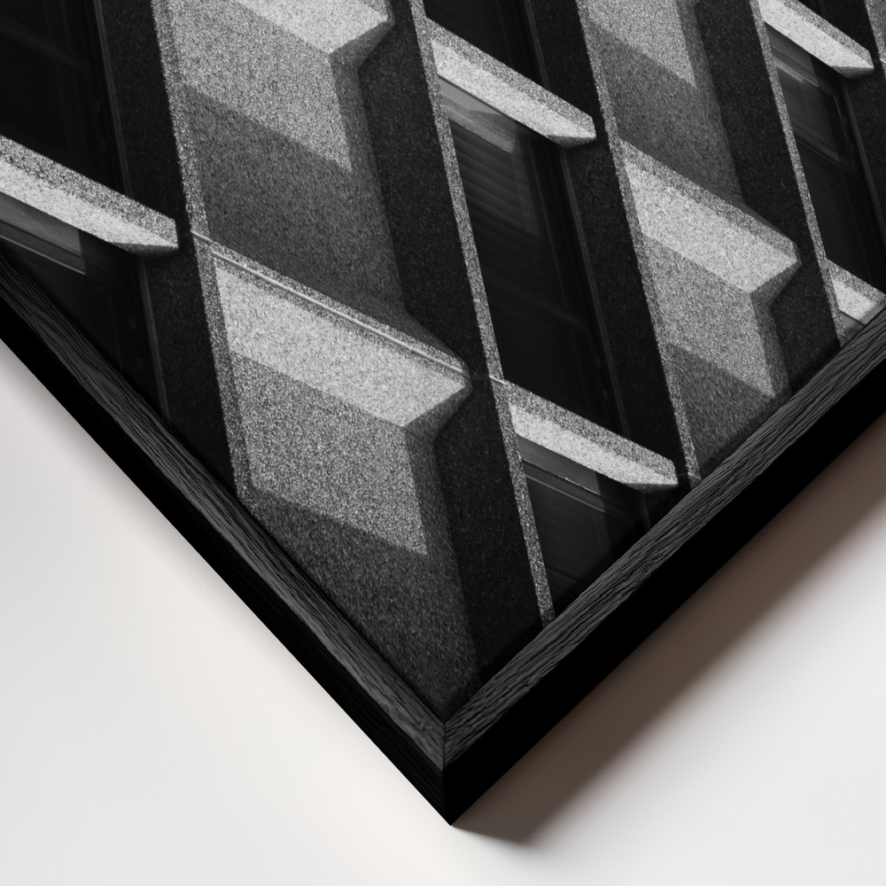 Lienzo - Solid as a rock primer plano del marco - marco negro