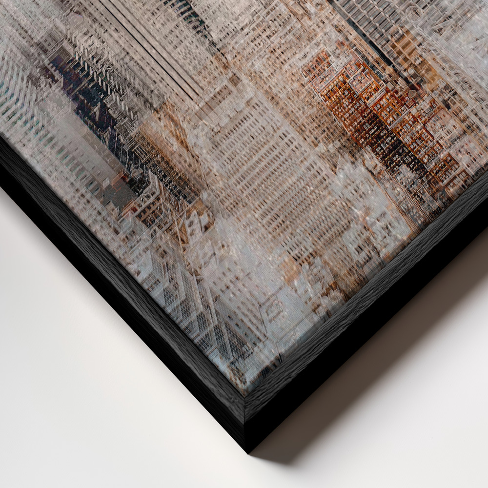 Canvas schilderi - Empire State of Mind frame close-up - zwart frame