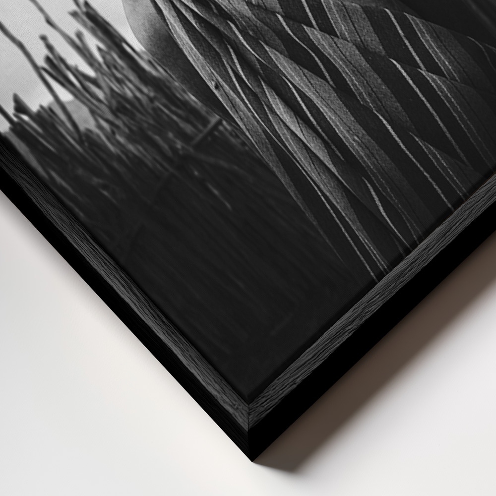 Canvas schilderi - Mursi Baba frame close-up - zwart frame