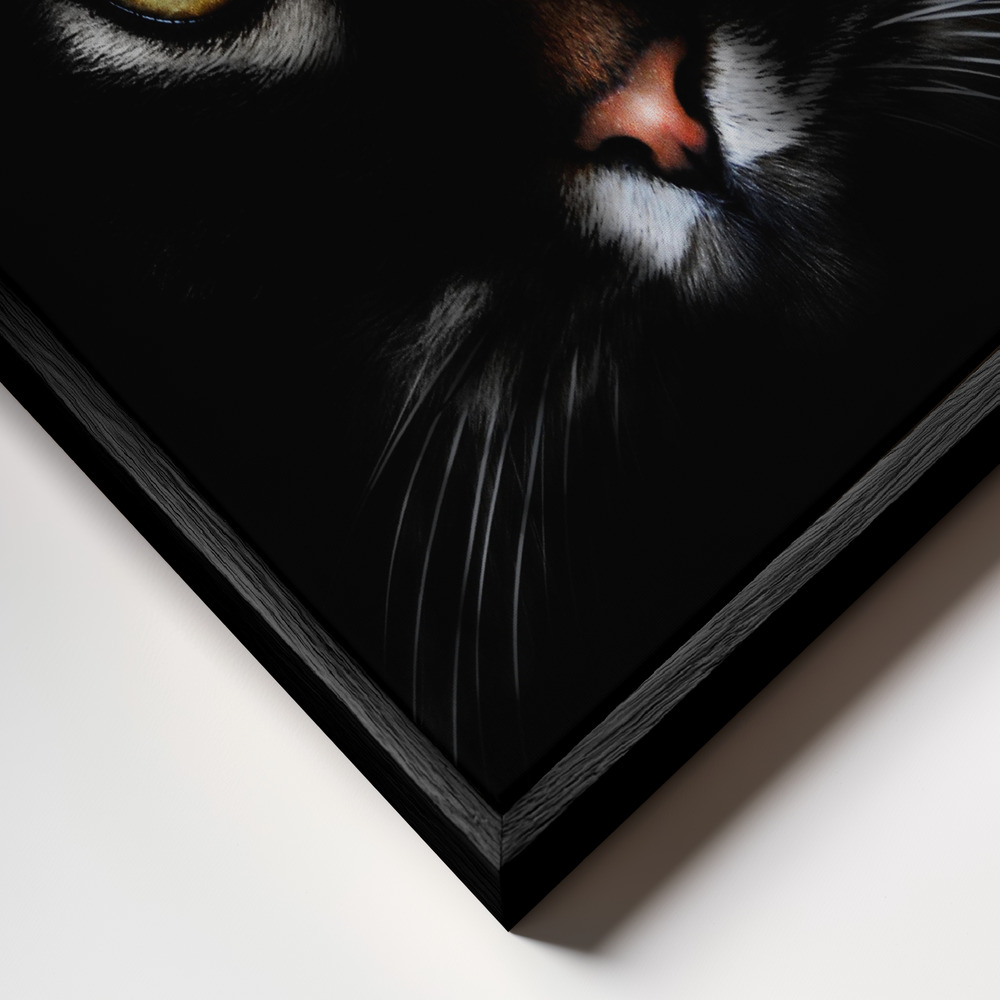 Canvas print - Whisper in the Dark frame close up - black frame