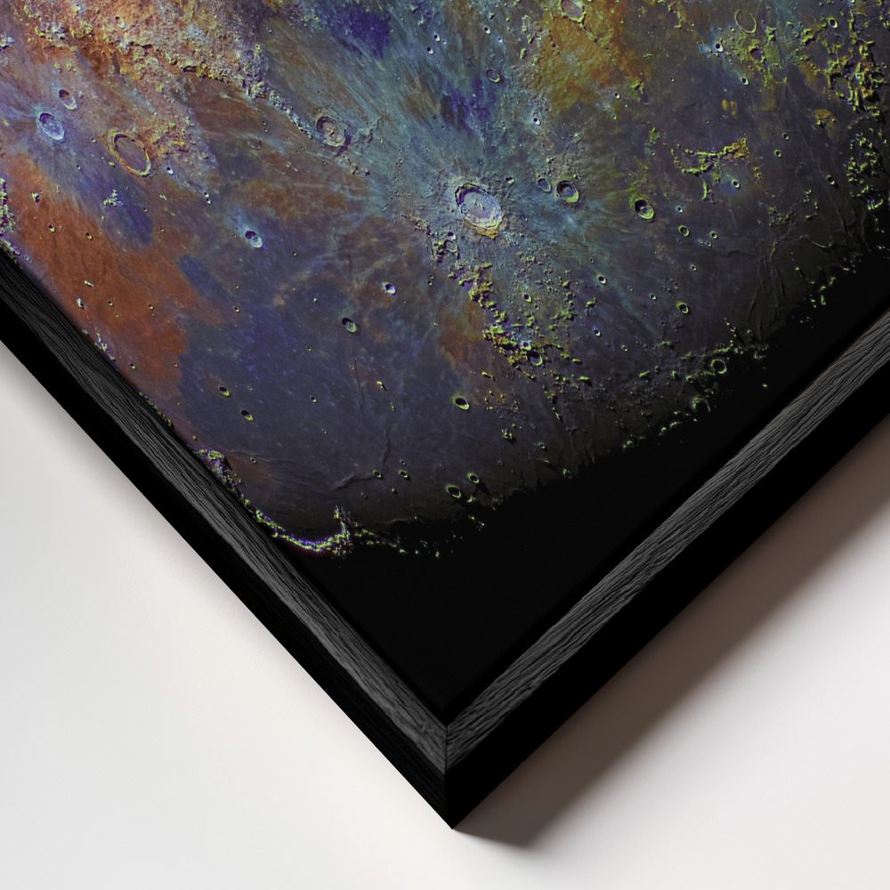 Toile - Mineral Moon cadre en gros plan - cadre noir