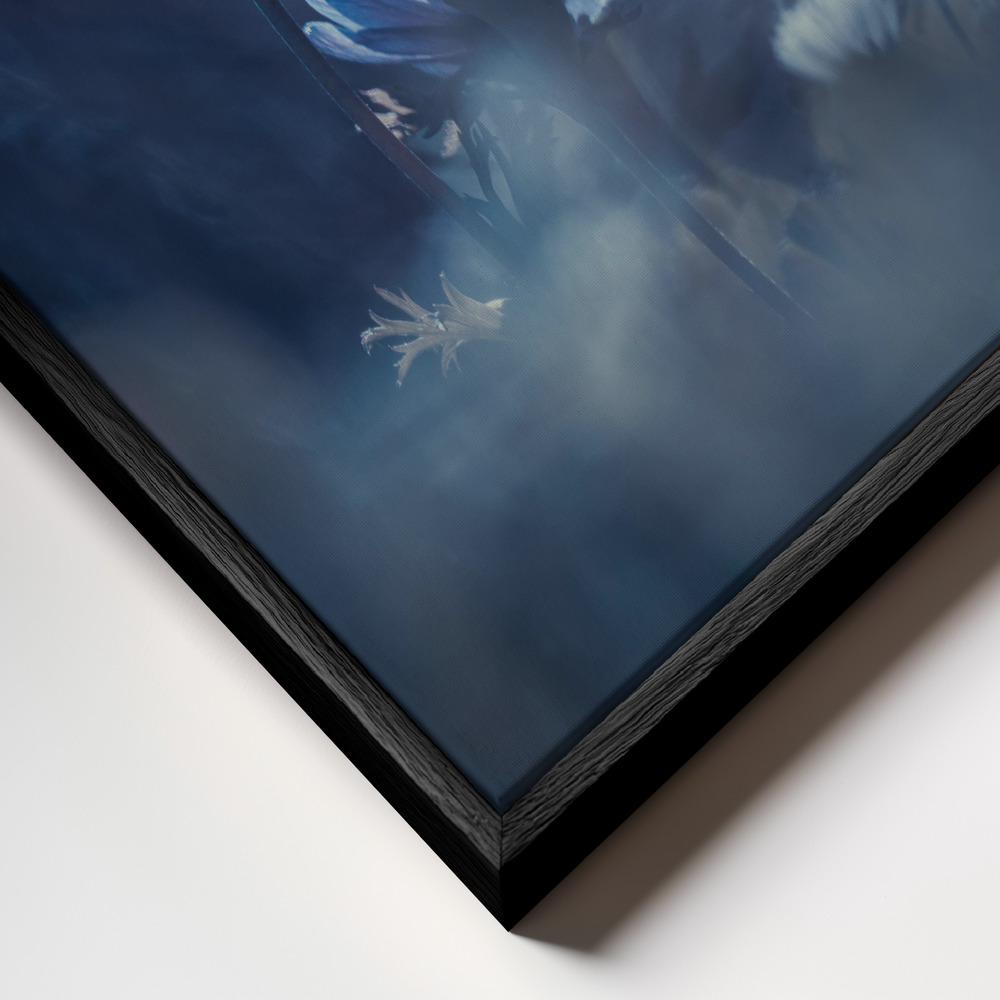 Canvas schilderi - Juste une tite chanson d'Amour frame close-up - zwart frame