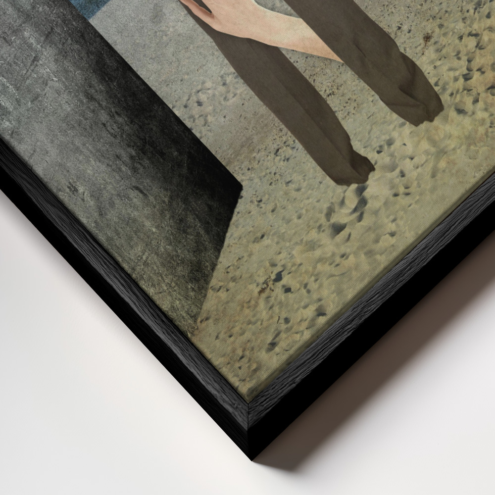 Canvas print - Heart of stone frame close up - black frame