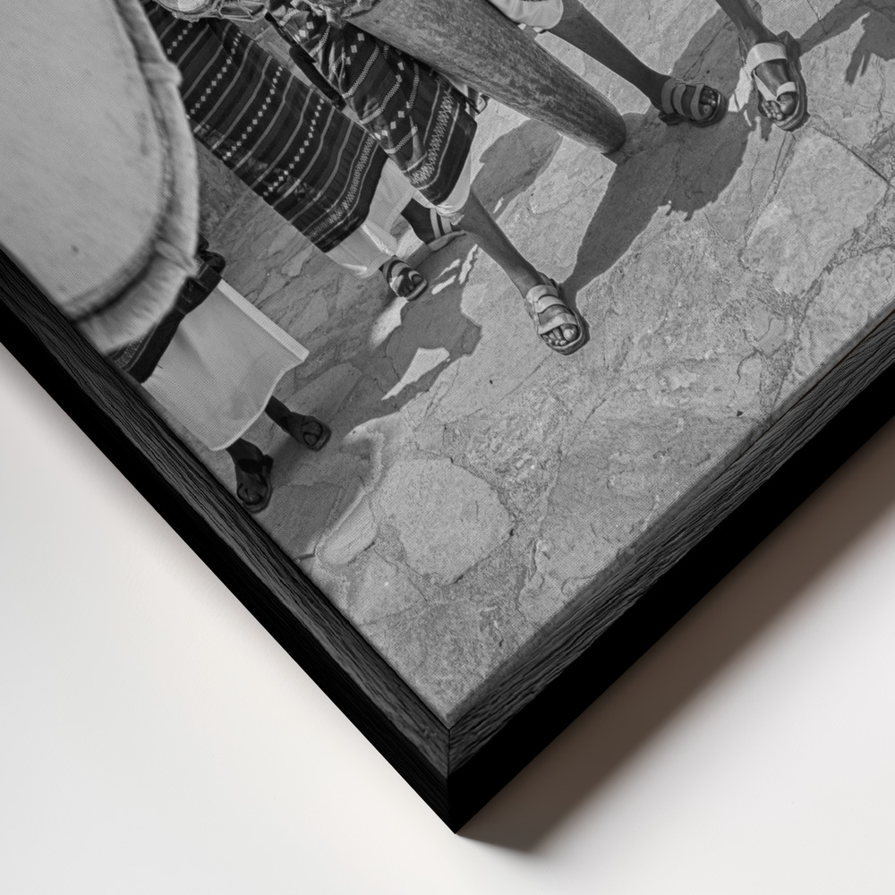 Canvas schilderi - Drummers frame close-up - zwart frame