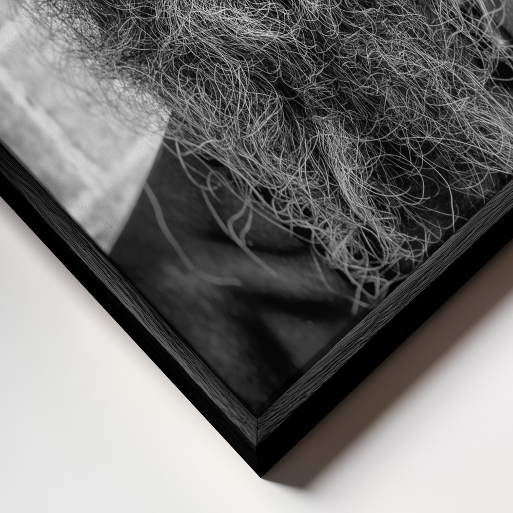 Canvas print - Sadhu frame close up - black frame