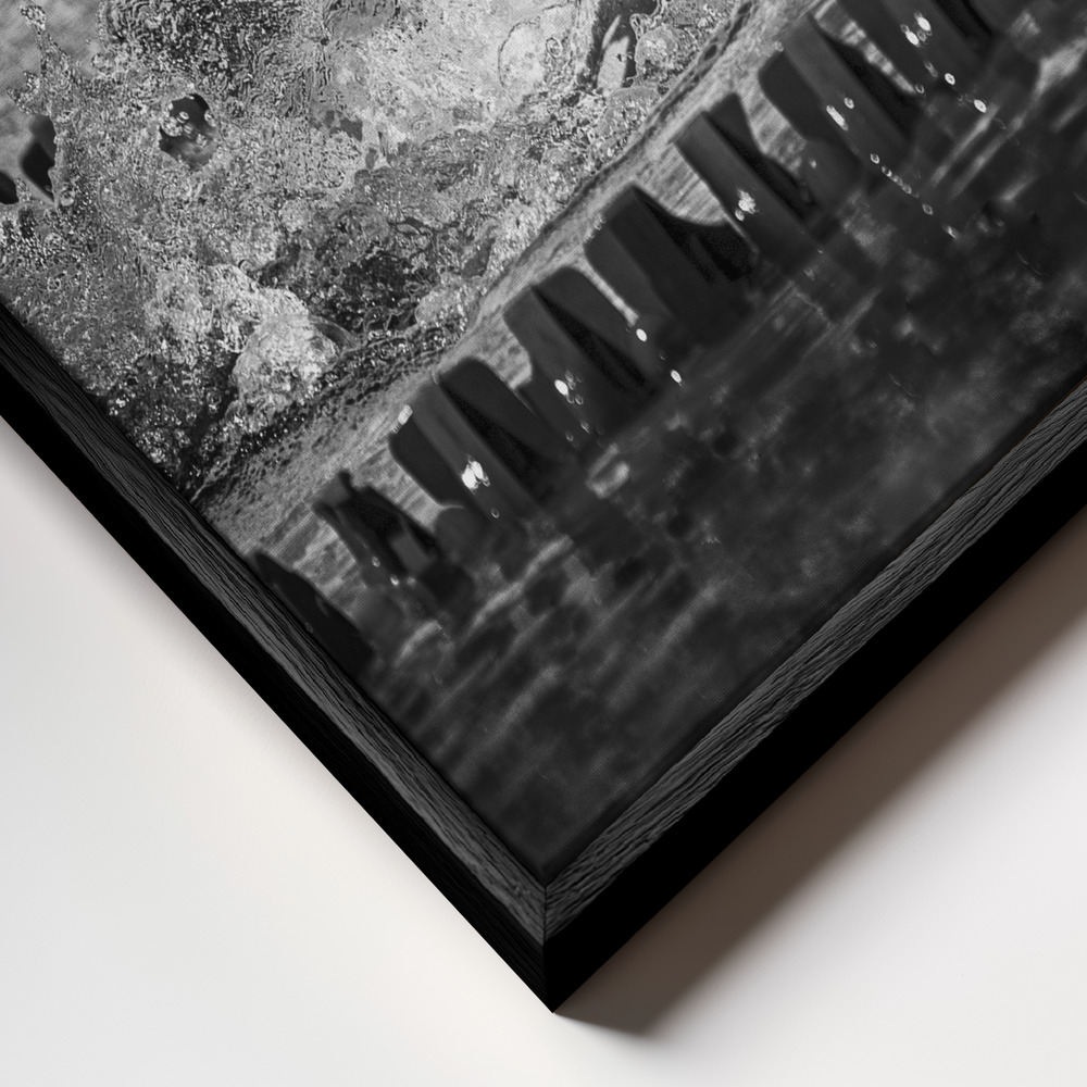 Canvas print - Through the Light frame close up - black frame