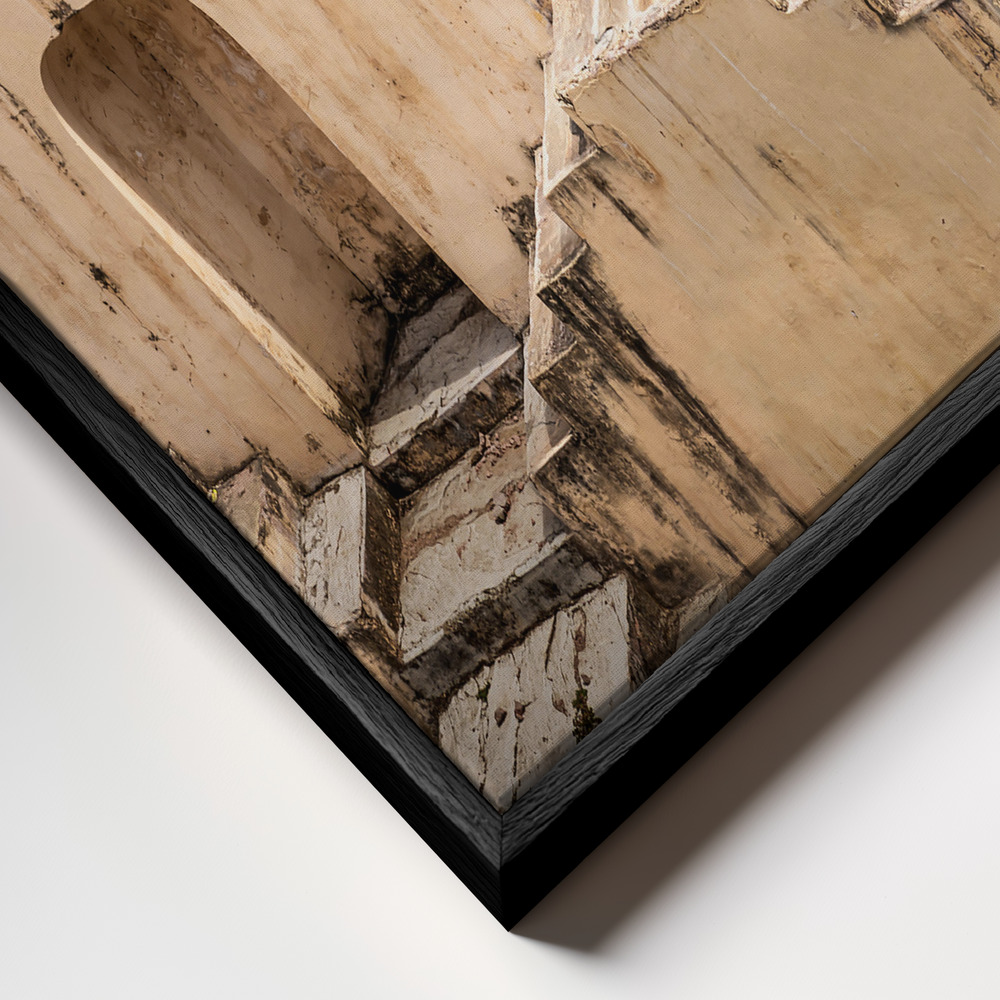 Canvas print - The Tale of A Well frame close up - black frame