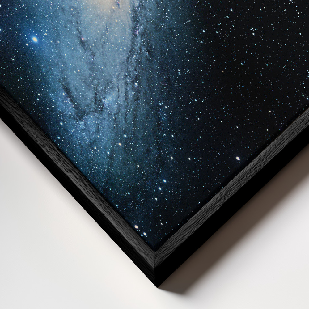 Canvas schilderi - Andromeda Galaxy frame close-up - zwart frame