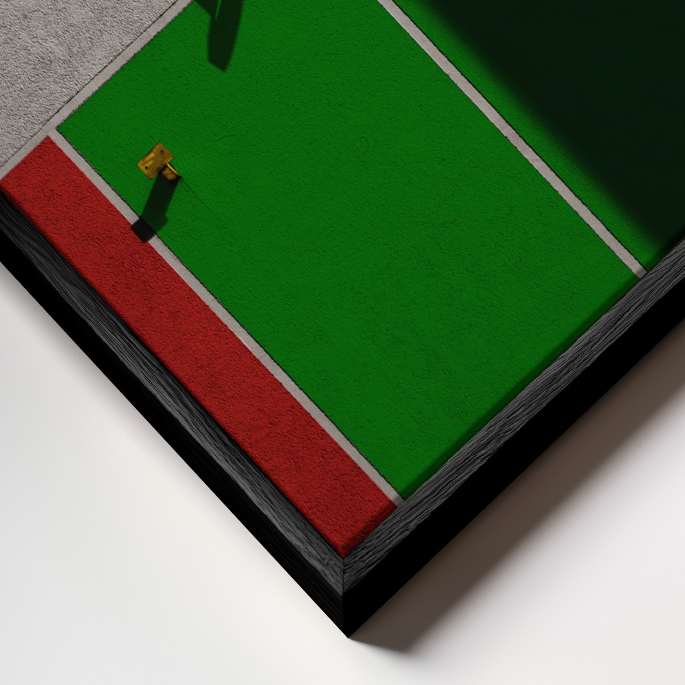 Canvas print - Sports field frame close up - black frame