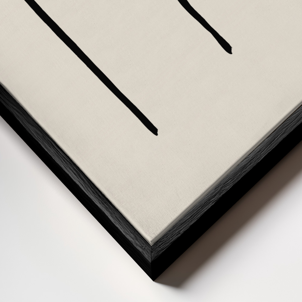 Canvas print - Palm Trees frame close up - black frame