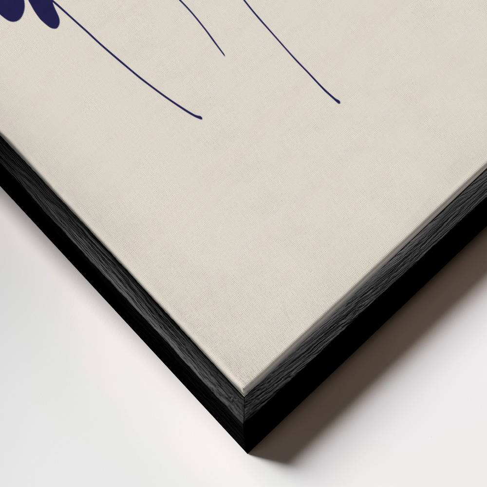 Canvas schilderi - Blue Sorrel frame close-up - zwart frame