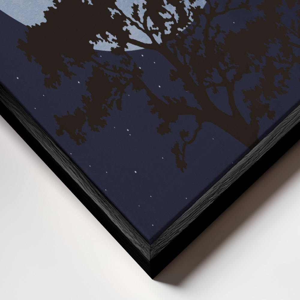 Canvas print - Dark Night frame close up - black frame