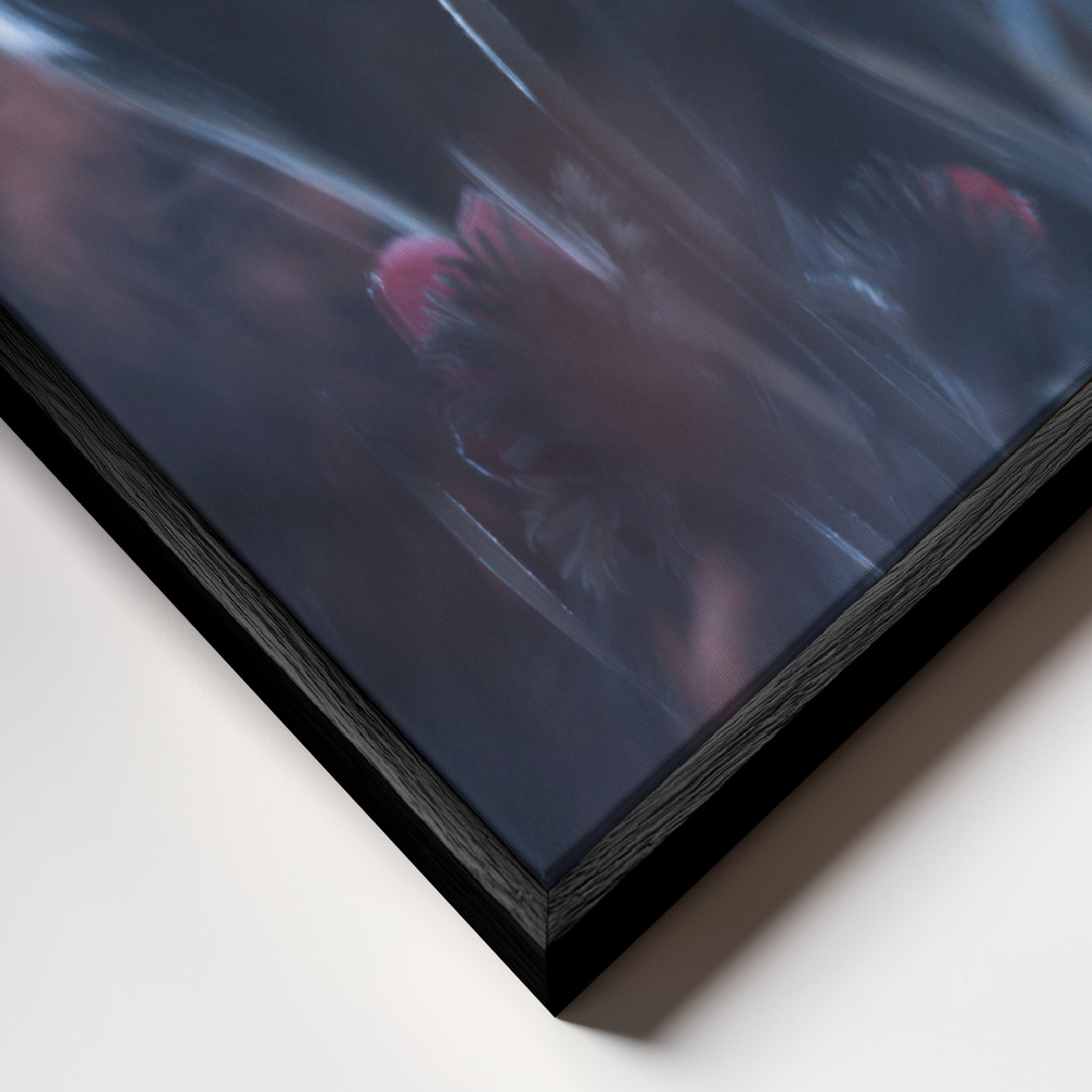Canvas schilderi - Standing in beauty frame close-up - zwart frame