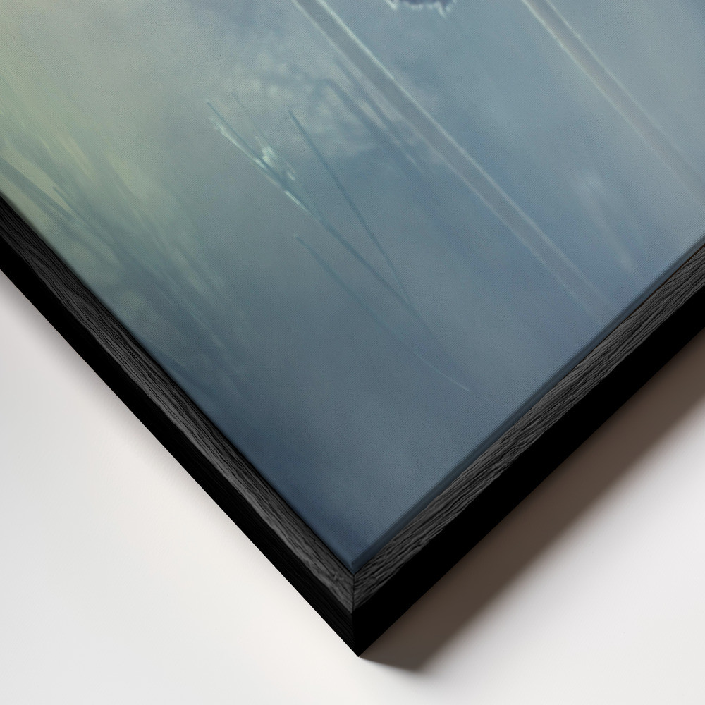 Canvas schilderi - Where poetry and memories remain frame close-up - zwart frame