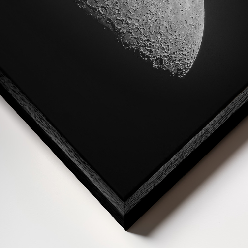 Toile - Luna cadre en gros plan - cadre noir