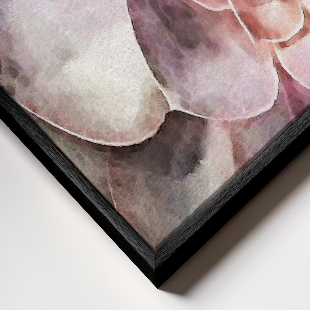 Canvas schilderi - Succulent Close-up frame close-up - zwart frame
