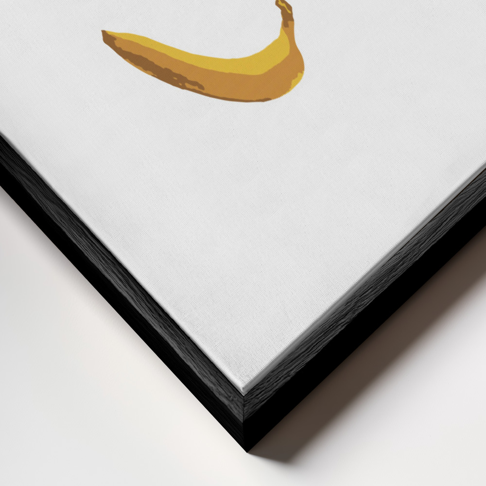 Canvas print - Bananas frame close up - black frame