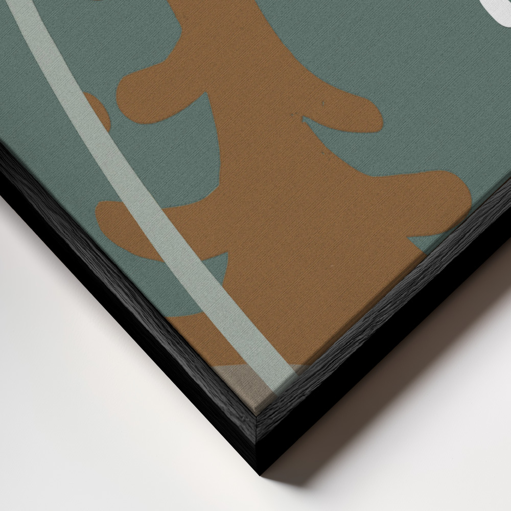 Canvas taulu - Monstera Cut Out 03 kehys lähikuvassa - musta kehys