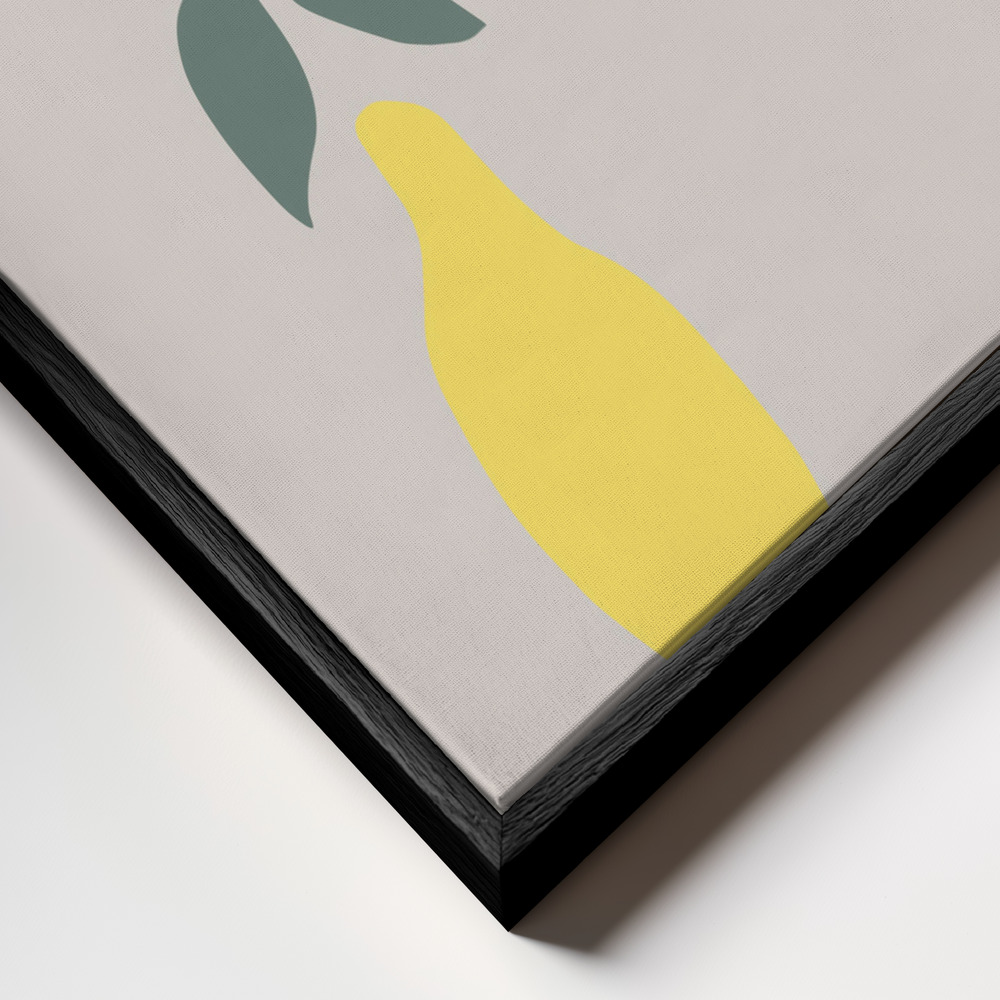 Leinwandbild - Lemons rahmen Nahaufnahme - schwarzer Rahmen