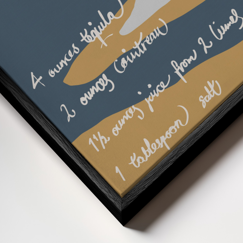 Canvas print - Margarita frame close up - black frame