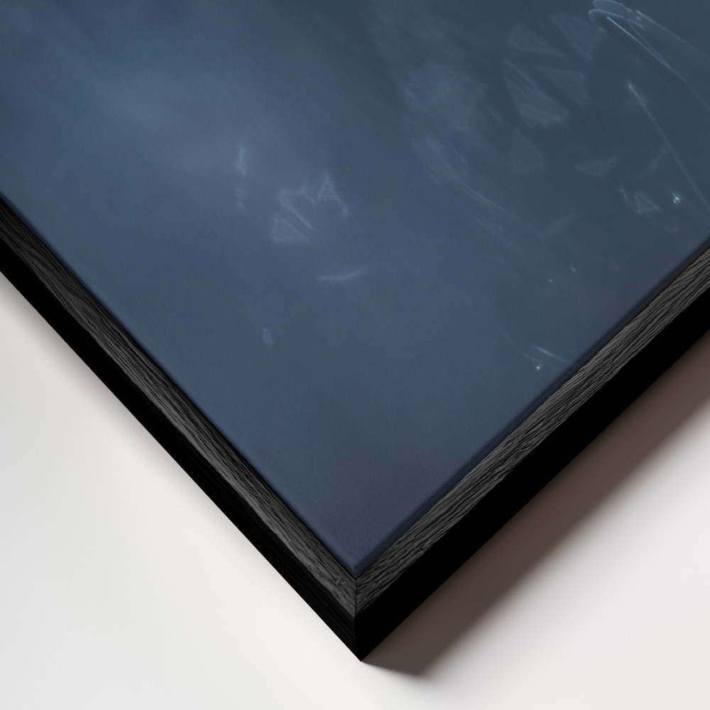 Canvas schilderi - Ephemeral Fantasy frame close-up - zwart frame