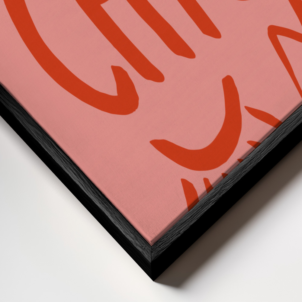 Canvas print - Très Chic Pink frame close up - black frame