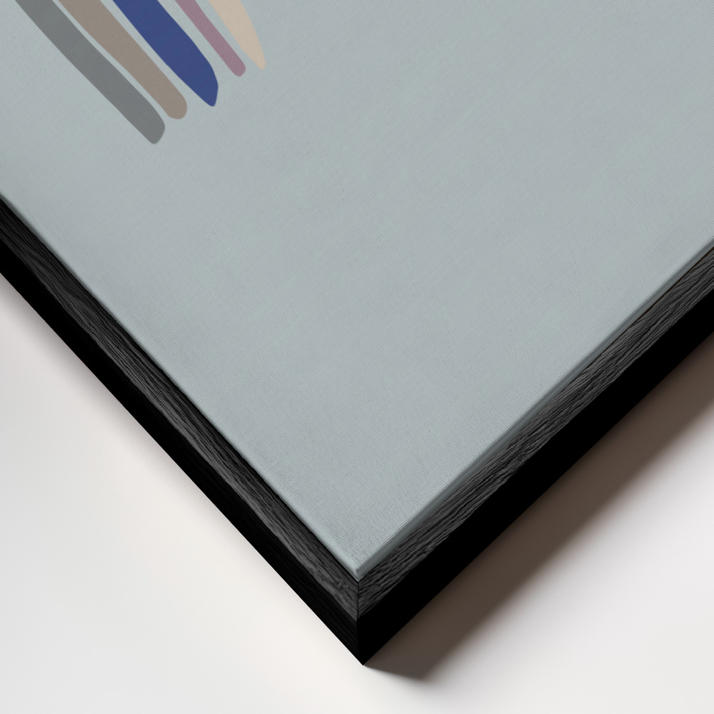 Canvas taulu - Rainbow Blue kehys lähikuvassa - musta kehys