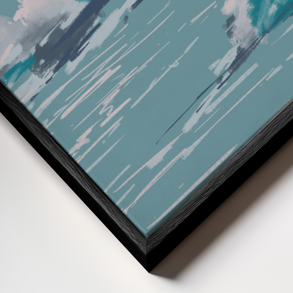 Canvas print - Seascape frame close up - black frame