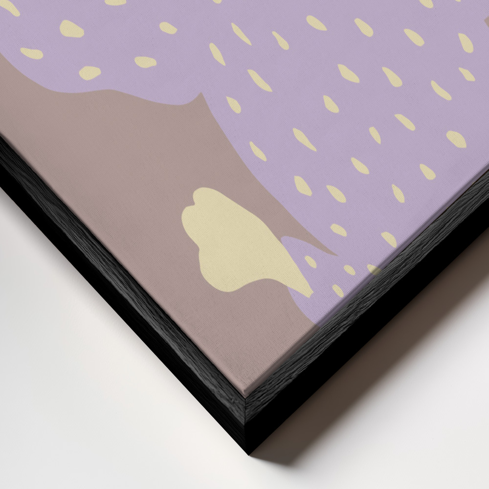 Canvas taulu - Lilac Cactus kehys lähikuvassa - musta kehys