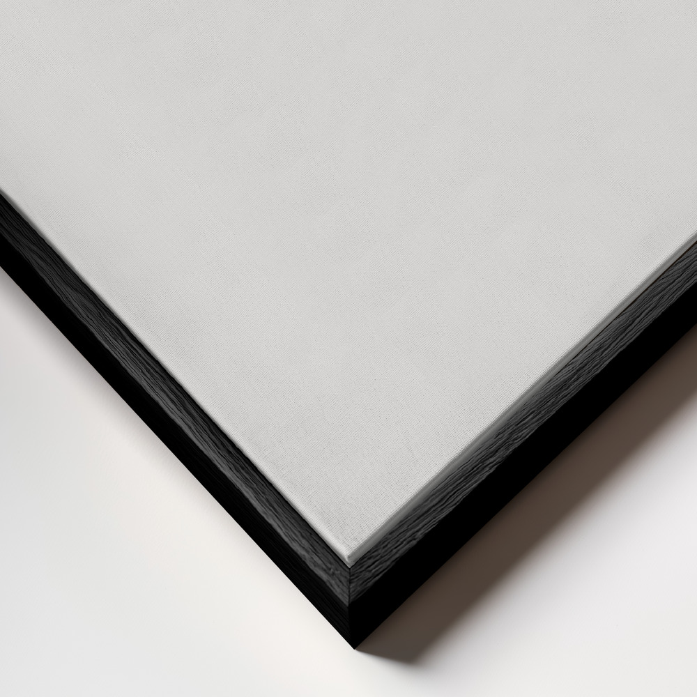 Canvas print - Monstera Natural 19 frame close up - black frame