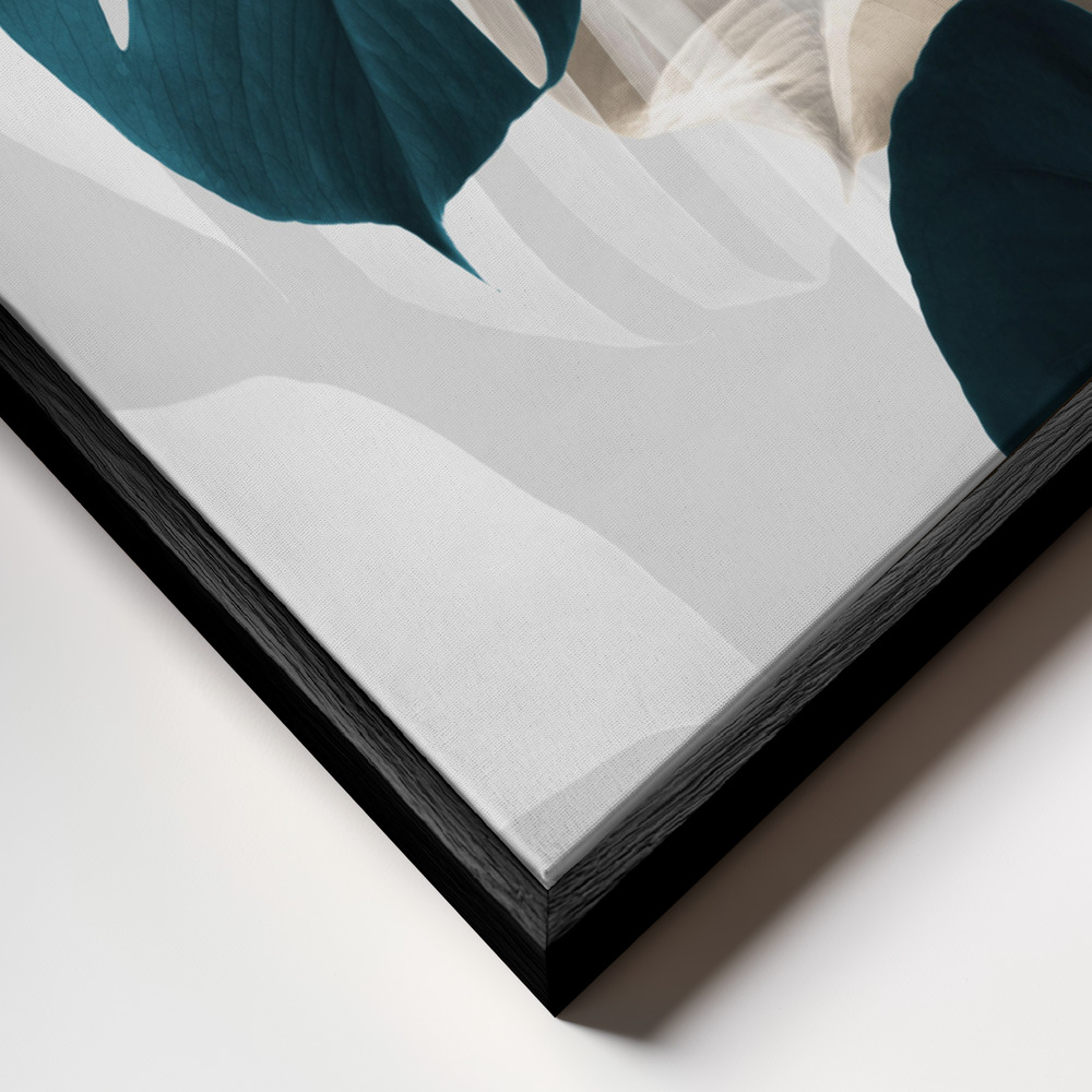 Toile - Monstera Creative 10 cadre en gros plan - cadre noir