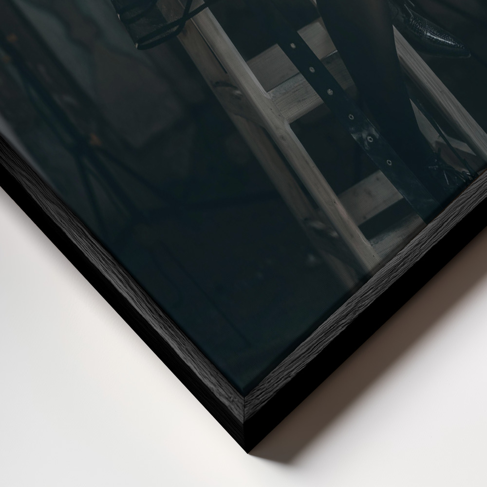 Canvas schilderi - Moulin Rouge! frame close-up - zwart frame