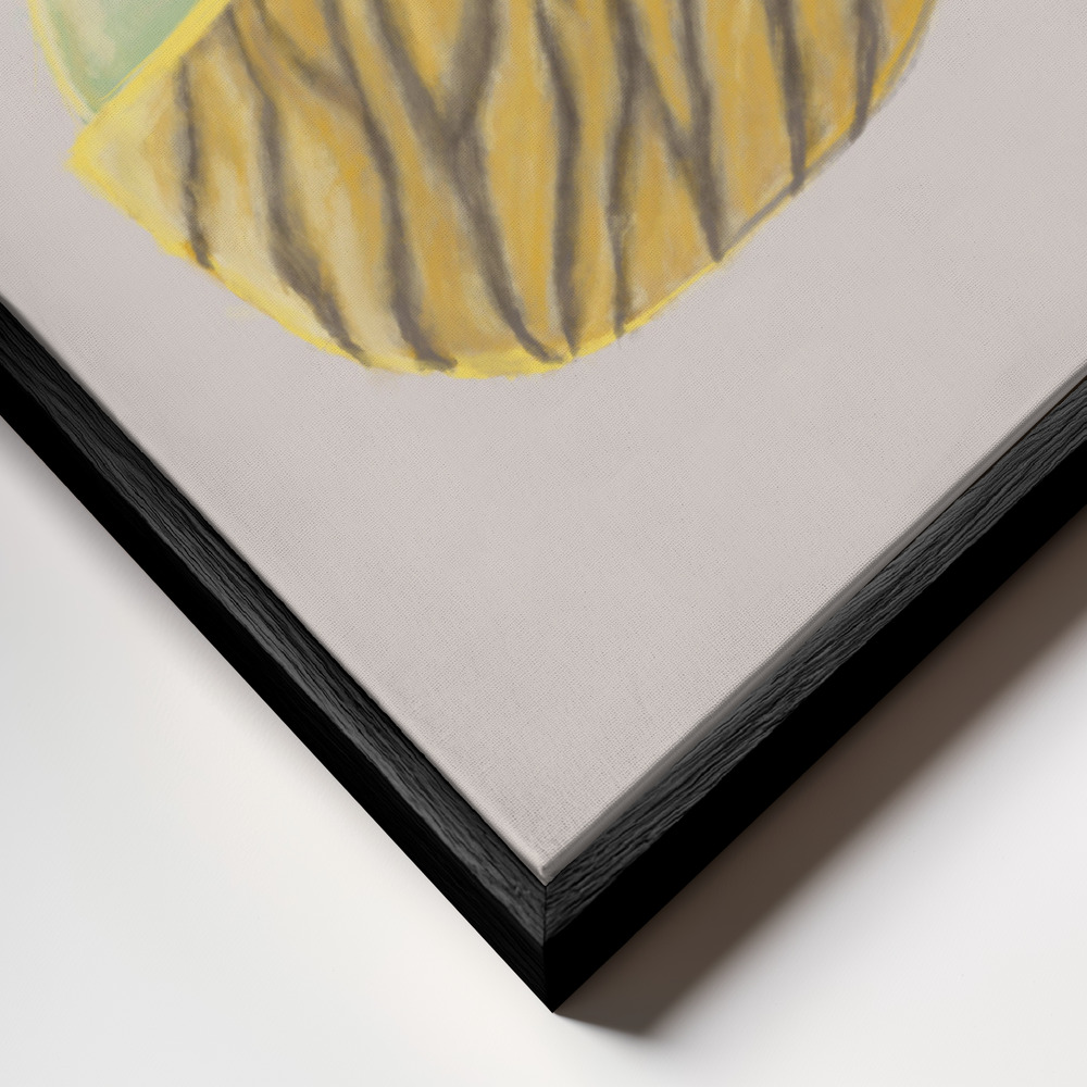 Canvas print - Tiger Bowl 01 frame close up - black frame