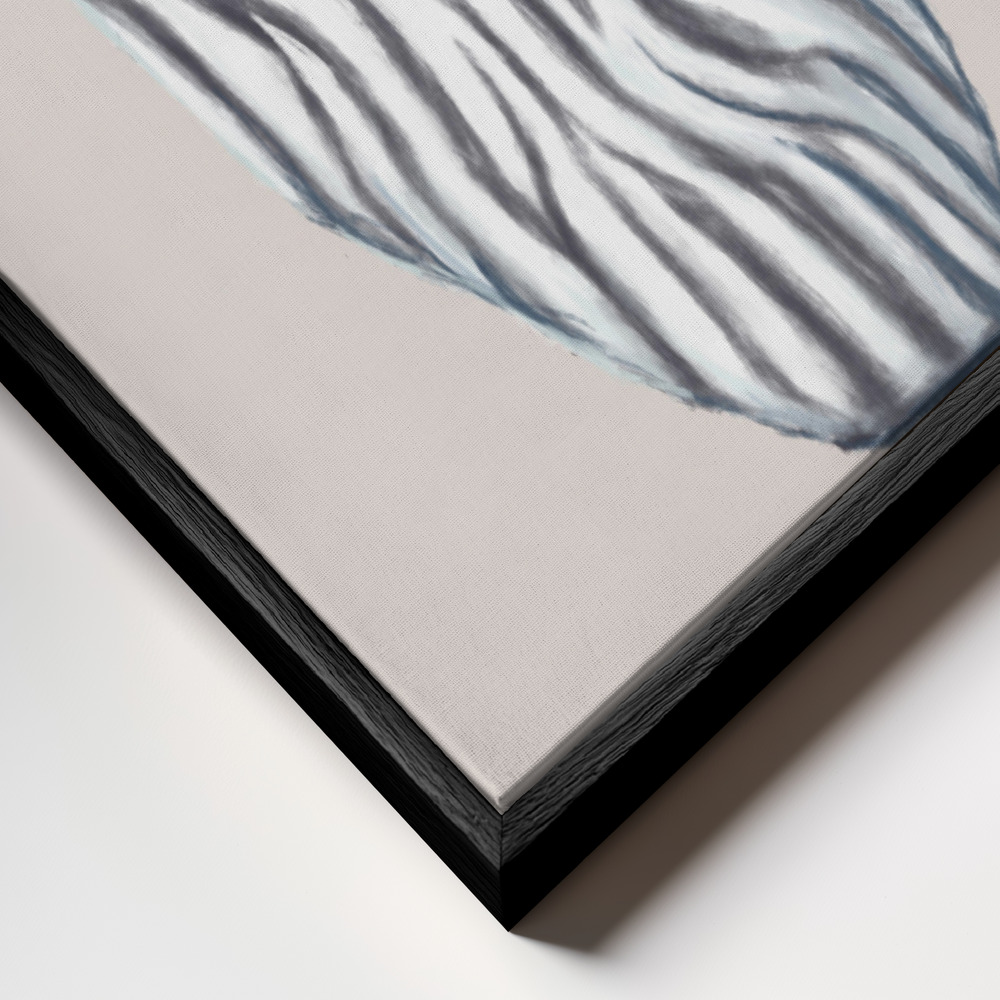 Canvas print - Zebra Bowl frame close up - black frame