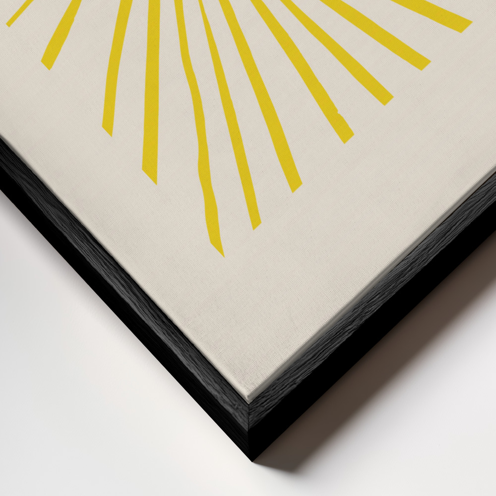 Canvas taulu - The Sun kehys lähikuvassa - musta kehys