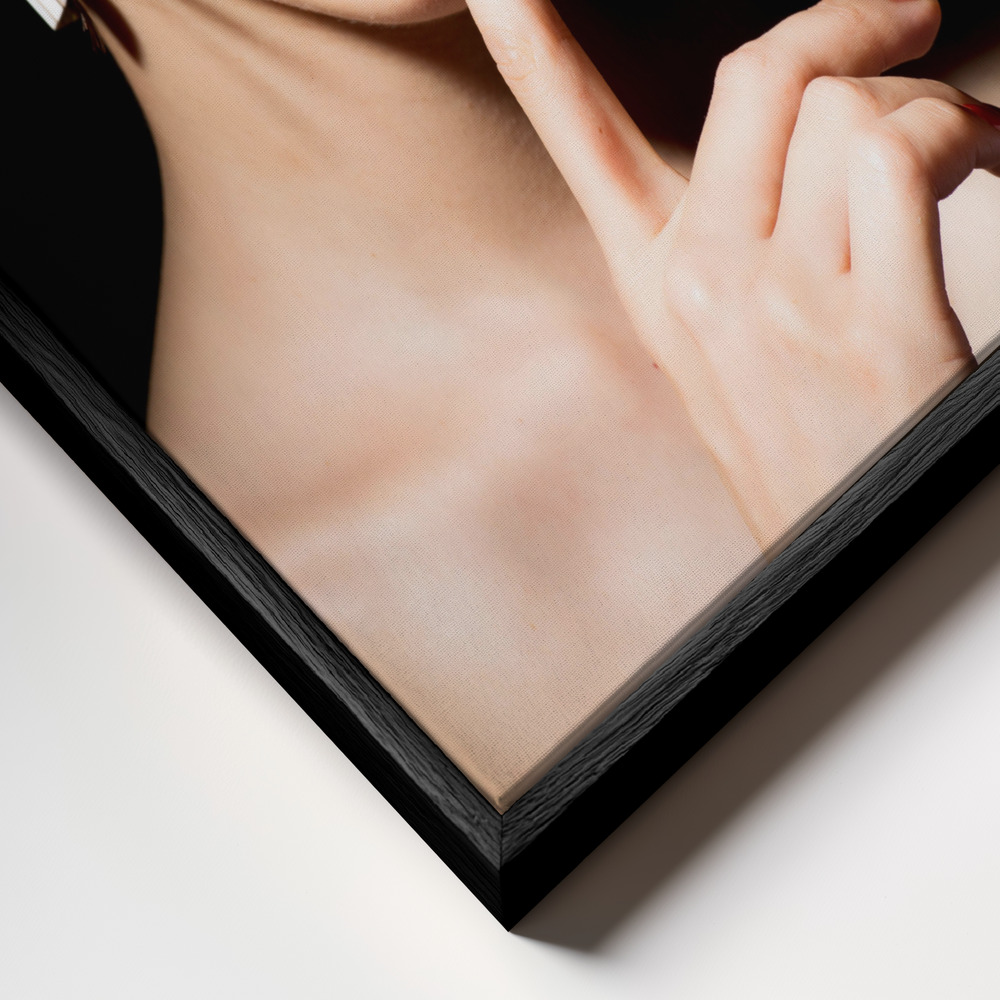 Toile - shadow cadre en gros plan - cadre noir