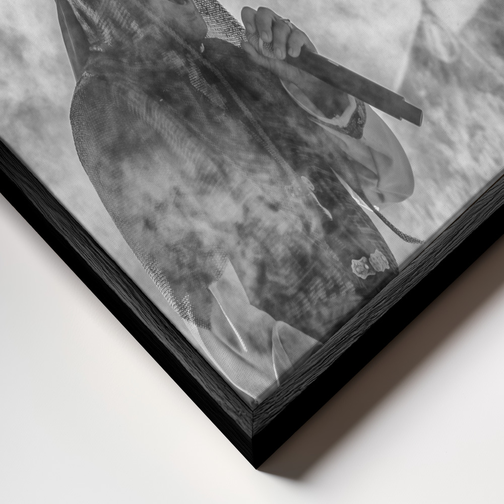 Canvas schilderi - Singer frame close-up - zwart frame