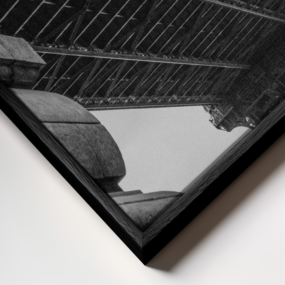 Canvas schilderi - Manhattan Bridge - Brooklyn New York frame close-up - zwart frame