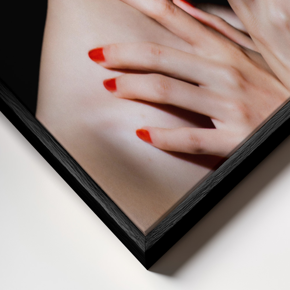 Toile - red cadre en gros plan - cadre noir